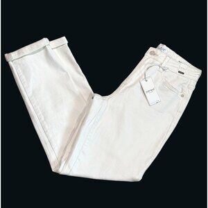 NWT size 5/27 Judy Blue Everly boyfriend white jeans New stretch JB88452 high wa